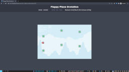 Screenshot showing the Live Demo of Flappy Plane and multiple Agents competing with each other