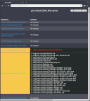Screenshot 2 displaying multiple organizations and repositories and their highlighted git status in a todo list view
