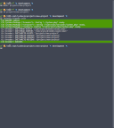 Screenshot 2 showing the command-line output of lycheejs-breeder init and displaying the progress of a project being built with its components