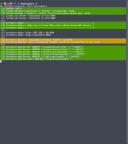 Screenshot 2 showing the command-line output of lycheejs-harvester start profile and displaying the peer-to-peer initialization of projects
